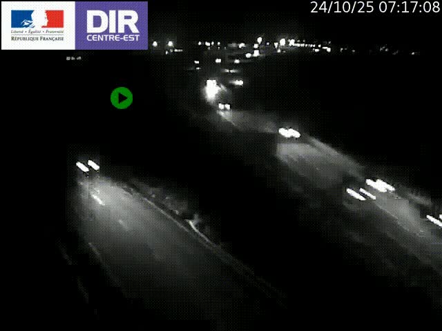 Webcam sur le contournement de Valence, sur la Nationale 7, caméra orientée vers Lyon
