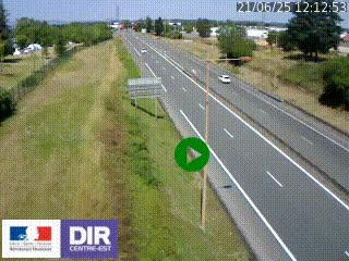 Webcam à Mably, à proximité de Roanne en direction de Moulins sur la N7