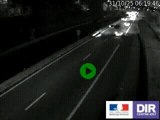 Caméra autoroutière sur l'A47 à hauteur de Givors, a proximité de Lyon. La webcam est orientée vers Lyon