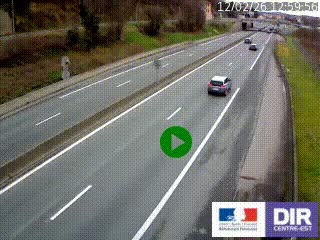 Caméra autoroutière sur l'A47 à hauteur de Givors, a proximité de Lyon. La webcam est orientée vers Lyon