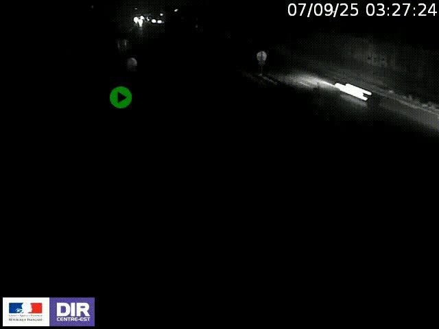 Webcam à Bron sur l'A43 à la jonction avec le boulevard périphérique de Lyon (D383). Vue orientée vers Lyon