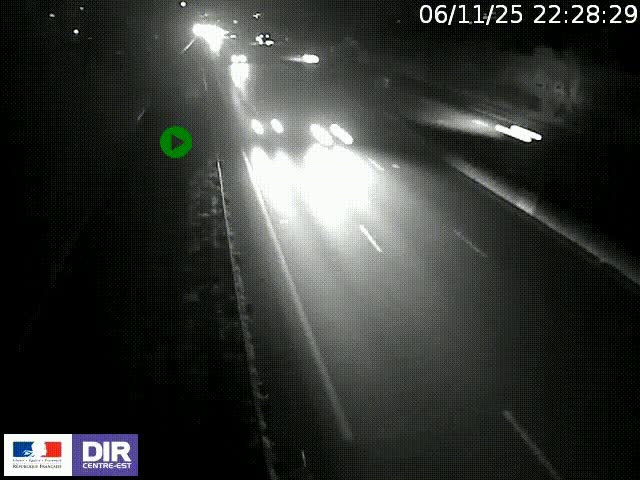 Webcam à Bron sur l'A43 à la jonction avec le boulevard périphérique de Lyon (D383). Vue orientée vers Lyon