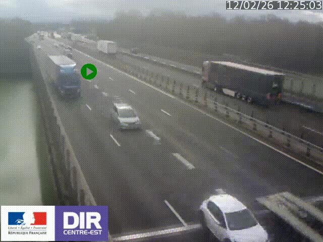 Caméra trafic à la jonction entre l'A46 (Rocade-est de Lyon) et l'A42 à hauteur de Vault-en-Velin en direction de Marseille