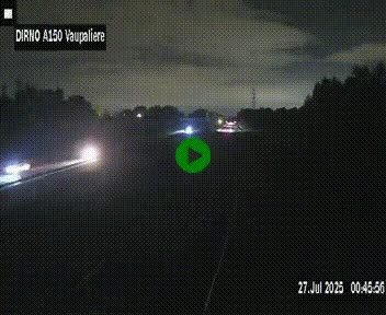 Webcam autoroute A150 à hauteur de La Vaupalière en périphérie de Rouen. Vue orientée vers Rouen