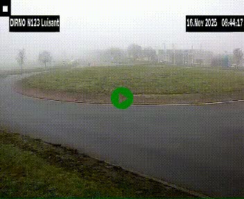 Webcam en périphérie de Chartres sur la N123, à hauteur de Luisant. Vue orientée vers Chartres