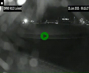 Webcam en périphérie de Chartres sur la N123, à hauteur de Luisant. Vue orientée vers Chartres