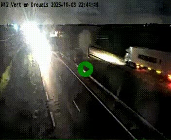 Webcam à hauteur de Vert-en-Drouais sur la N12, en périphérie de Dreux. Vue orientée vers Alençon