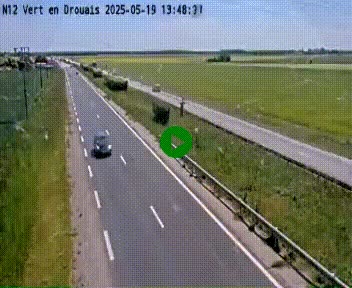 Webcam à hauteur de Vert-en-Drouais sur la N12, en périphérie de Dreux. Vue orientée vers Alençon