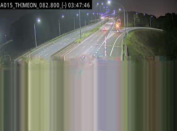 Caméra trafic Belgique - Thiméon - E42, jonction avec A54 (E420) direction La Louvière/Charleroi - BK 82.82