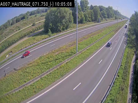 Webcam autoroute Belgique - Hautrage - E19 - BK 71.7