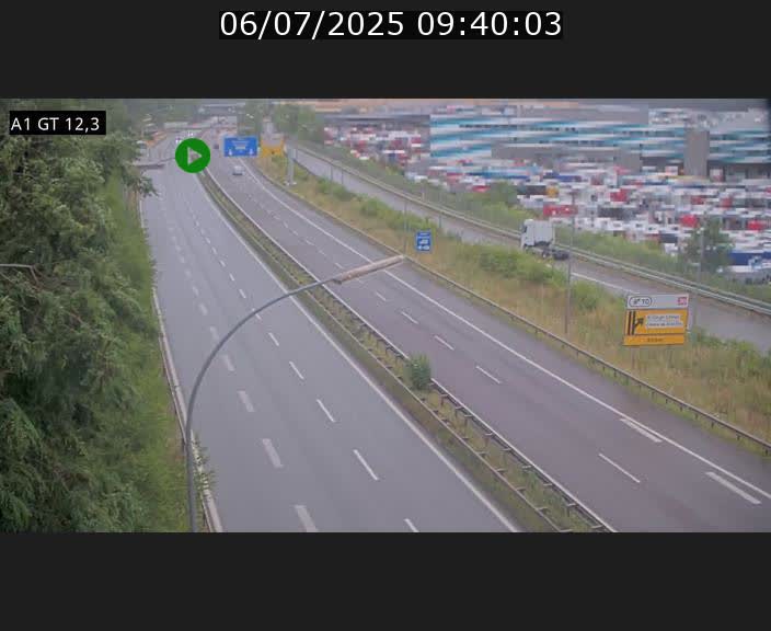Traffic live webcam Luxembourg Senningerberg - A1 direction Allemagne - BK 12.3