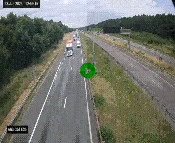 Webcam autoroute A63 en périphérie de Bordeaux au sud-est de la ville, en provenance du bassin d'Arcachon. Vue orientée vers Bordeaux