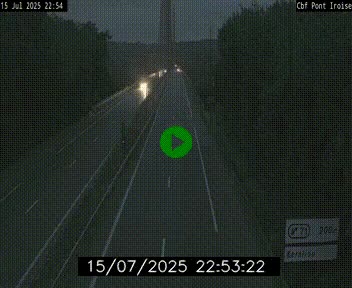 Webcam sur la N165 après le Pont de l'Iroise, à l'entrée de Brest