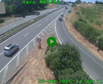 Webcam N147 au nord de Poitiers et à la jonction avec la A10