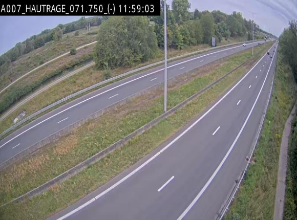 Webcam autoroute Belgique - Hautrage - E19 - BK 71.7