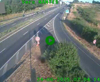 Webcam N147 au nord de Poitiers et à la jonction avec la A10