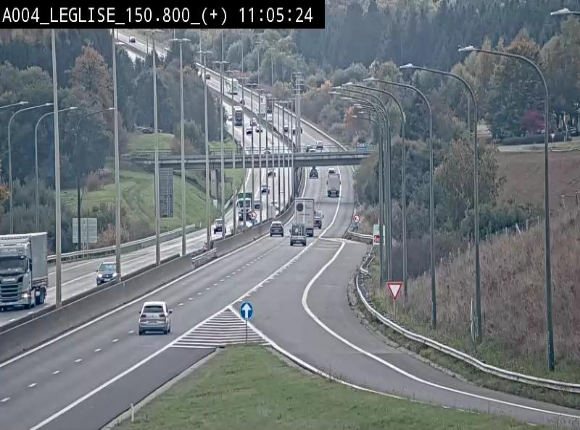 Caméra autoroute Belgique - Côte de Léglise, E411(A4) direction Luxembourg