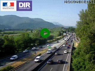 Caméra trafic à Meylan sur la Rocade-Sud de Grenoble en direction d'Aix-en-Provence
