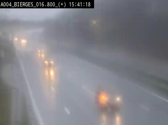 Webcam à Wavre, à hauteur de la sortie 5 Bierges. Vue orientée vers Namur