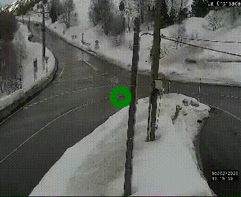 Webcam au carrefour de la croisade, à la jonction entre la N22 et la N320, avant le poste de douane franco-andorrane. Webcam à 1790 mètres d'altitude