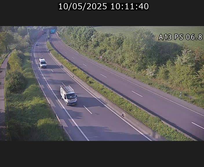 Traffic live webcam Luxembourg Ehlerange - A13 direction Esch-sur-Alzette - BK 6.8