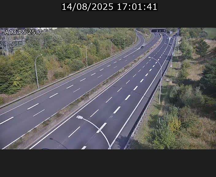 Traffic live webcam Luxembourg Frisange - A13 direction Allemagne - BK 26