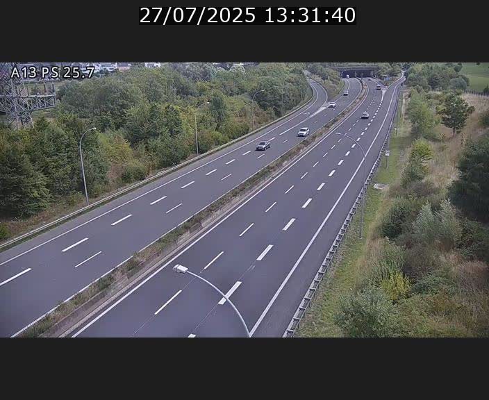 Traffic live webcam Luxembourg Frisange - A13 direction Allemagne - BK 26