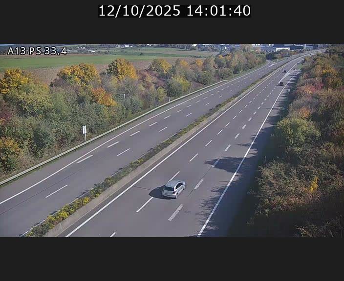 Webcam trafic sur A13 à hauteur de Mondorf-les-Bains en direction d'Altwies