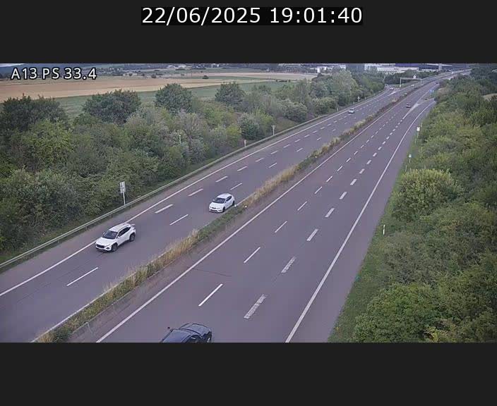 Webcam trafic sur A13 à hauteur de Mondorf-les-Bains en direction d'Altwies