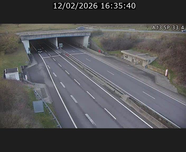 Webcam trafic sur A13 à hauteur d'Altwies en direction de Mondorf-les-bains et en provenance de l'Allemagne