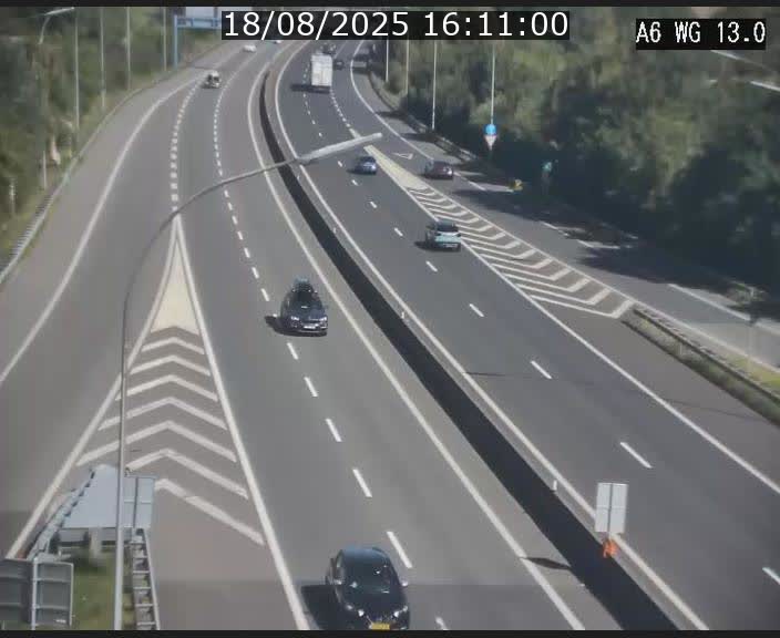 Traffic live webcam Luxembourg Mamer - A6 - BK 13 - direction Luxembourg/France/Allemagne