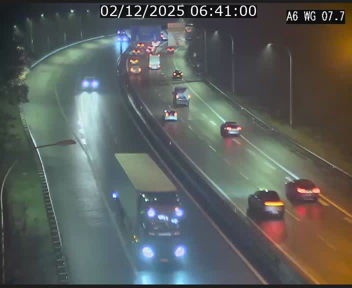 Traffic live webcam Luxembourg - Bridel - A6 - BK 7.7 - direction Belgique
