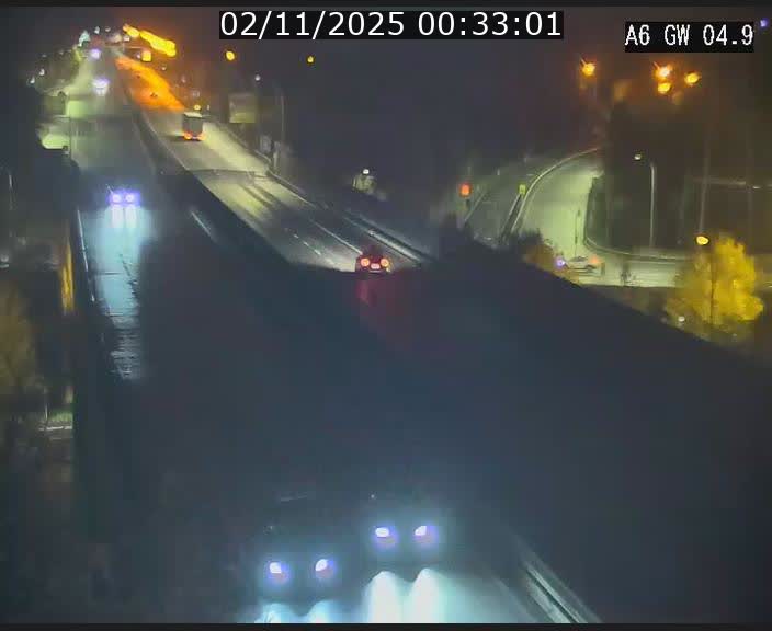 Traffic live webcam Luxembourg Croix de Cessange - A6 - BK 4.9 - direction Belgique