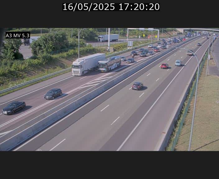 Webcam à l'Aire de Berchem au Luxembourg sur l'A3. Vue orientée vers la France