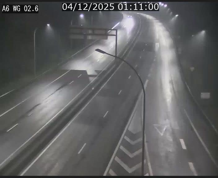 Traffic live webcam Luxembourg Croix de Cessange - A6 - BK 2.6 - direction France/Allemagne