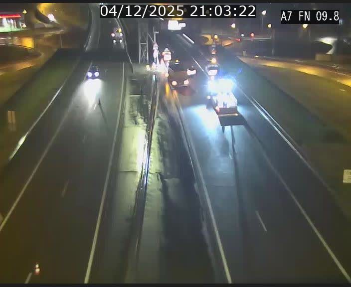 Caméra trafic Luxembourg - A7, Tunnel Gousselerbierg, sortie sud, direction rond-point Lorentzweiler (BK 9.9)