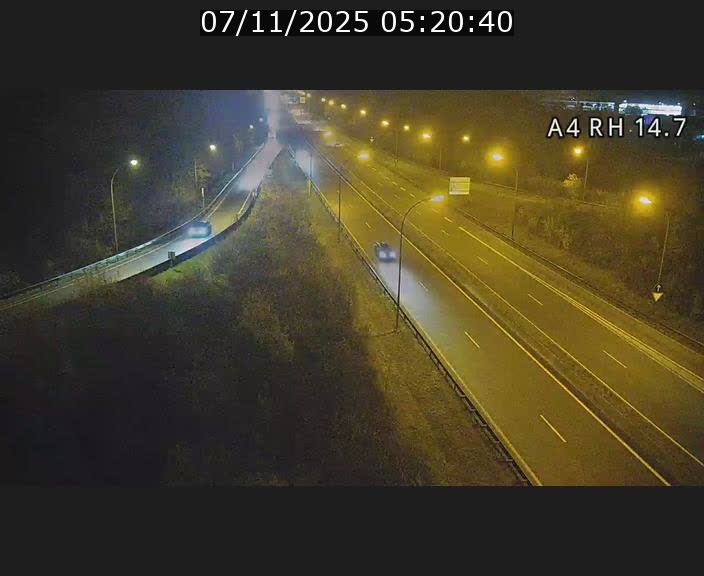 Traffic live webcam Luxembourg Jonction Lankelz - A4 - BK 14.7 - direction Luxembourg