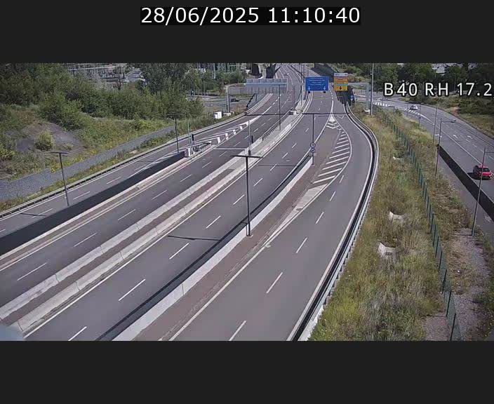 Webcam sur le contournement d'Esch Belval à hauteur de la sortie Université de Luxembourg. Vue orientée vers Luxembourg