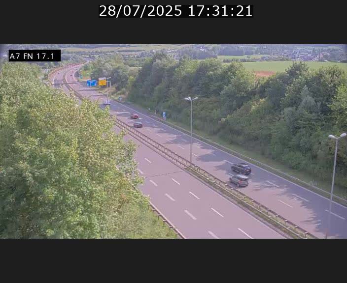 Caméra trafic Luxembourg - A7, Merscherbierg direction Mersch