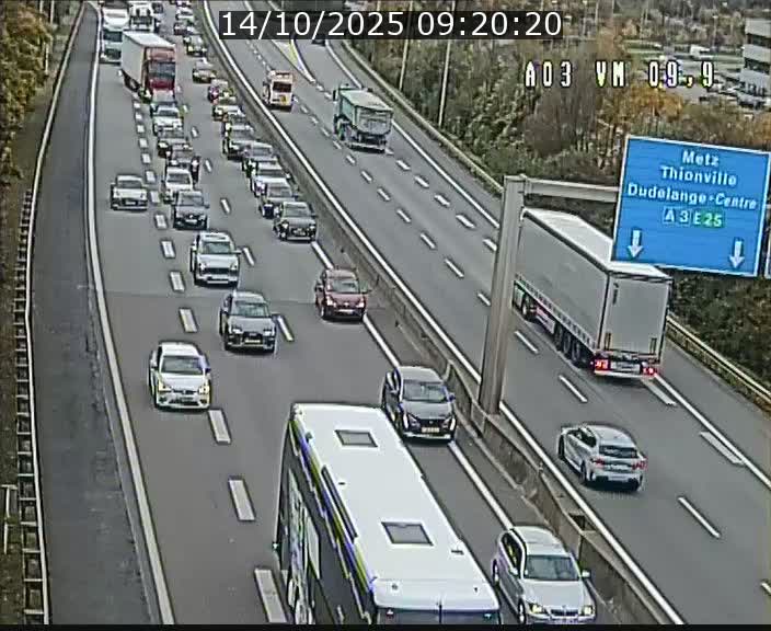 Webcam Autoroute à la Croix de Bettembourg - A3 - BK 9.9 - direction France