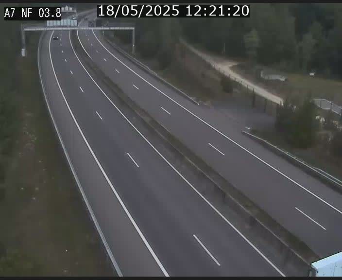 Webcam autoroute A7 au Luxembourg à la sortie du Tunnel Stafelter vers le Nord