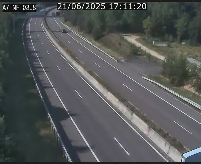 Webcam autoroute A7 au Luxembourg à la sortie du Tunnel Stafelter vers le Nord