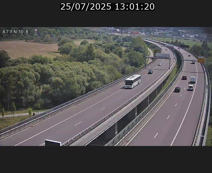 Caméra trafic Luxembourg - A7, Tunnel Gousselerbierg, sortie sud, direction rond-point Lorentzweiler (BK 10.8)