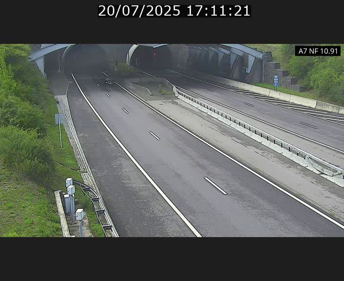 Caméra trafic Luxembourg - A7, Tunnel Gousselerbierg, entrée sud, direction Mersch