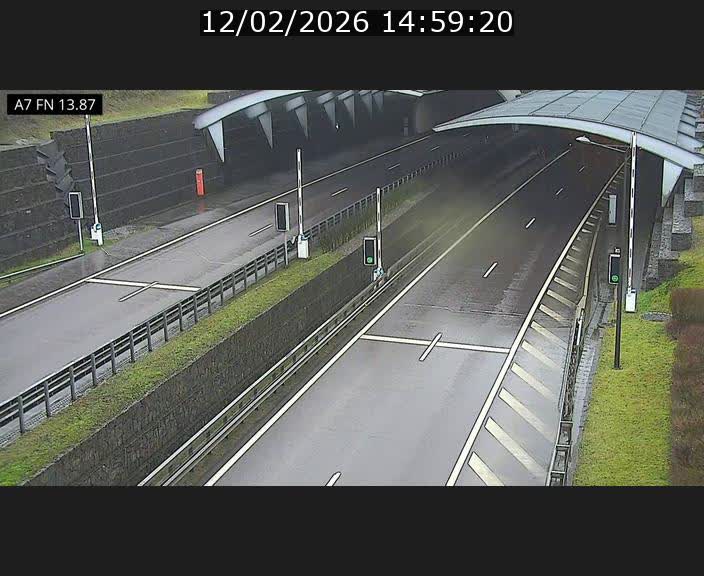 Caméra trafic Luxembourg - A7, Tunnel Gousselerbierg, entrée nord, direction Lorentzweiler