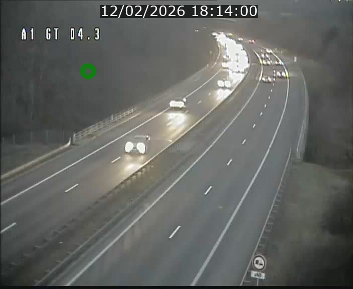Traffic live webcam Luxembourg Itzig - A1 direction Sandweiler - BK 4.3