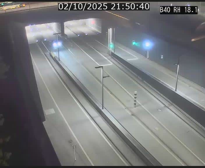 Webcam sur la route de contournement d'Esch-Belval avant le tunnel Central Gate au niveau de la porte de France et du radar fixe