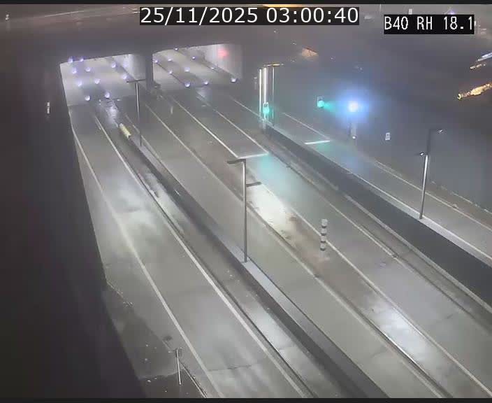Webcam sur la route de contournement d'Esch-Belval avant le tunnel Central Gate au niveau de la porte de France et du radar fixe