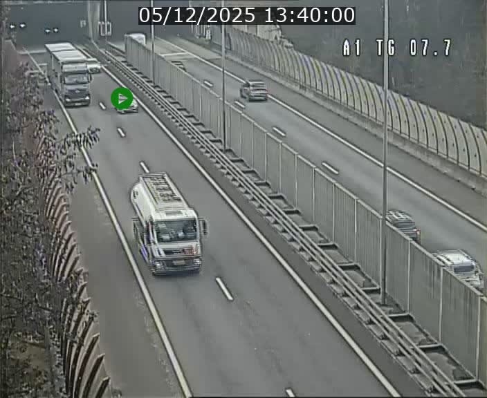 Traffic live webcam Luxembourg Kirchberg - A1 direction Luxembourg-ville - BK 7.7