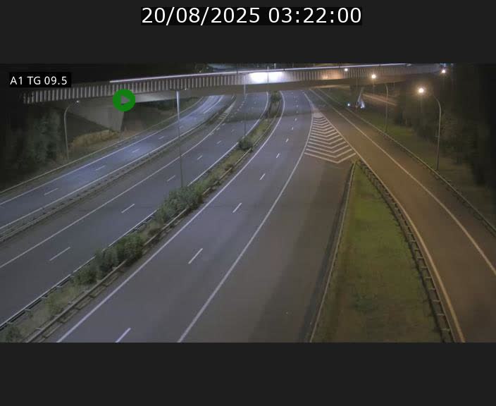 Traffic live webcam Luxembourg Jonction Grünewald - A1 direction Luxembourg-ville - BK 9.5
